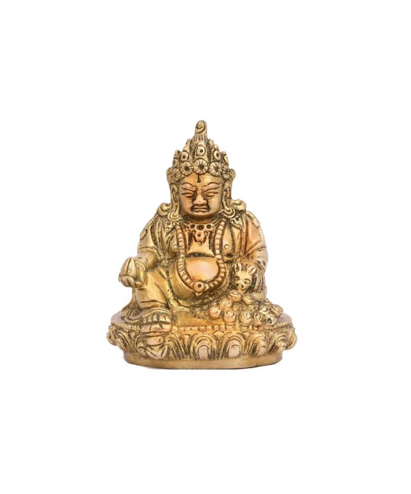Lord Kuber Brass Idol Decorative Showpiece - 8 cm  (Brass  Gold)