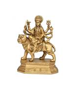 Brass Durga Maa Murti Decorative Showpiece - 15.5 cm  (Brass  Gold)