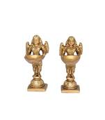 Brass DeepaLaxmi Decorative Showpiece - 8 cm  (Brass  Gold)