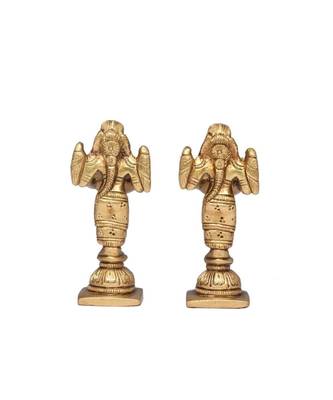 Brass DeepaLaxmi Decorative Showpiece - 8 cm  (Brass  Gold) 3