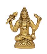 Lord Shiva Brass Murti/Showpiece Decorative Showpiece - 10.5 cm  (Brass  Gold)