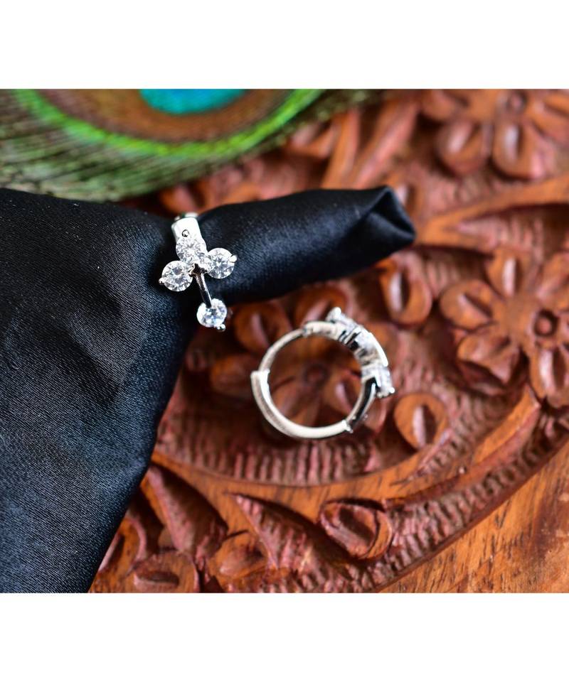 Silver silver plated Copper Alloy   pair of Earrings