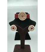 Choker set in Red Pearl