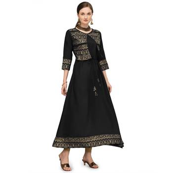 Women's Rayon Printed Readymade Kurti  1