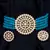 Blue Plated Pearl Diamond Kundan Choker Necklace with Round Earrings Traditional Jewellery Set