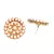 Orange Beaded Plated Pearl Choker Necklace Set for Women