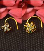 COMBO of Designer Twinkling Fancy cubic zirconia nose ring or Nose Pin