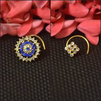 COMBO of Designer Twinkling Fancy cubic zirconia nose ring or Nose Pin 1
