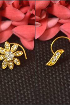COMBO of Designer Twinkling Fancy cubic zirconia nose ring or Nose Pin