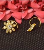 COMBO of Designer Twinkling Fancy cubic zirconia nose ring or Nose Pin