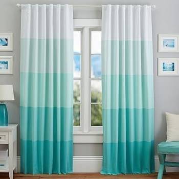 Blue Polyester Curtains 1