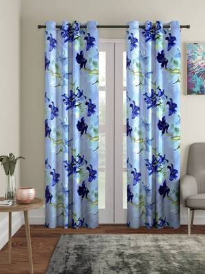Blue Polyester Curtains 1