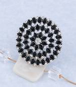 Traditional Look Adjustable Silver Tone  Finger Ring For Women And Girl