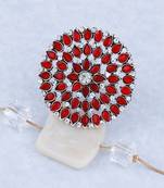 Stylish Look Adjustable Traditional Silver Tone Finger Ring For Women And Girl