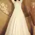 White FOILAGE PRINT NET EVENING LONG GOWN