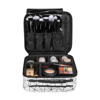 NFI essentials PU Diamond Print Makeup Box Cosmetic Makeup Kit 1