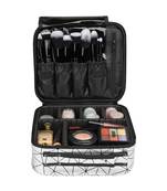 NFI essentials PU Diamond Print Makeup Box Cosmetic Makeup Kit