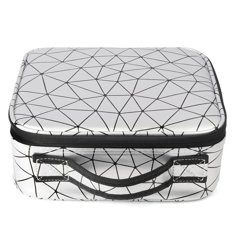 NFI essentials PU Diamond Print Makeup Box Cosmetic Makeup Kit