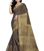 Grey woven south silk saree with blouse