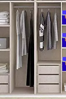 atorakushon   Fabric  Royal Blue Garment Storage Bags Wardrobe Organizer for Clothes Storage Box Saree Cover Pack of 2