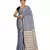 Indigo Blue Chettinad Handloom Pure Cotton Traditional Zari Border Saree With Blouse