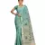 Green Chettinad Handloom Pure Cotton Traditional Zari Border Saree With Hand Block Prints With Blouse