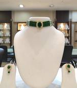 Green crystal chokers