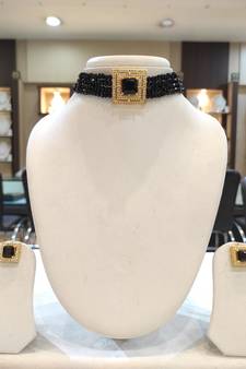 Black crystal chokers