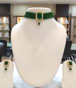Green crystal chokers