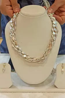 Multicolor pearl necklace-sets