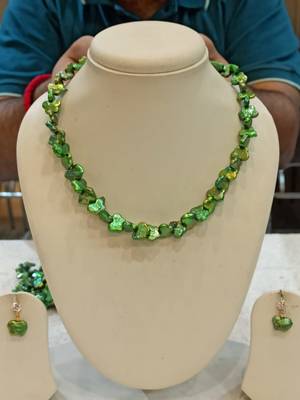 Green pearl necklace-sets 1