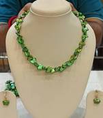 Green pearl necklace-sets