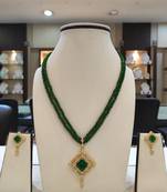 Green crystal necklace-sets