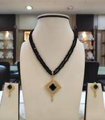 Black crystal necklace-sets