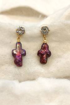 Multicolor pearl earrings
