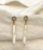 White pearl earrings