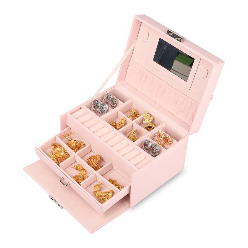 NFI essentials Jewellery Organiser Box Makeup Bag Vanity Kit Travel Organiser Big Box