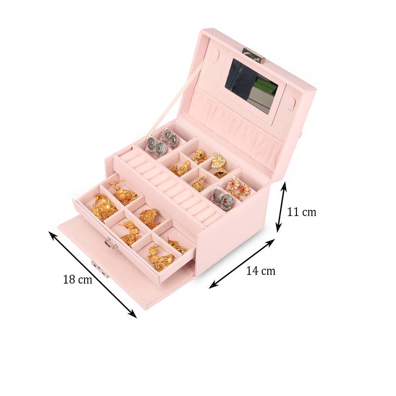 NFI essentials Jewellery Organiser Box Makeup Bag Vanity Kit Travel Organiser Big Box