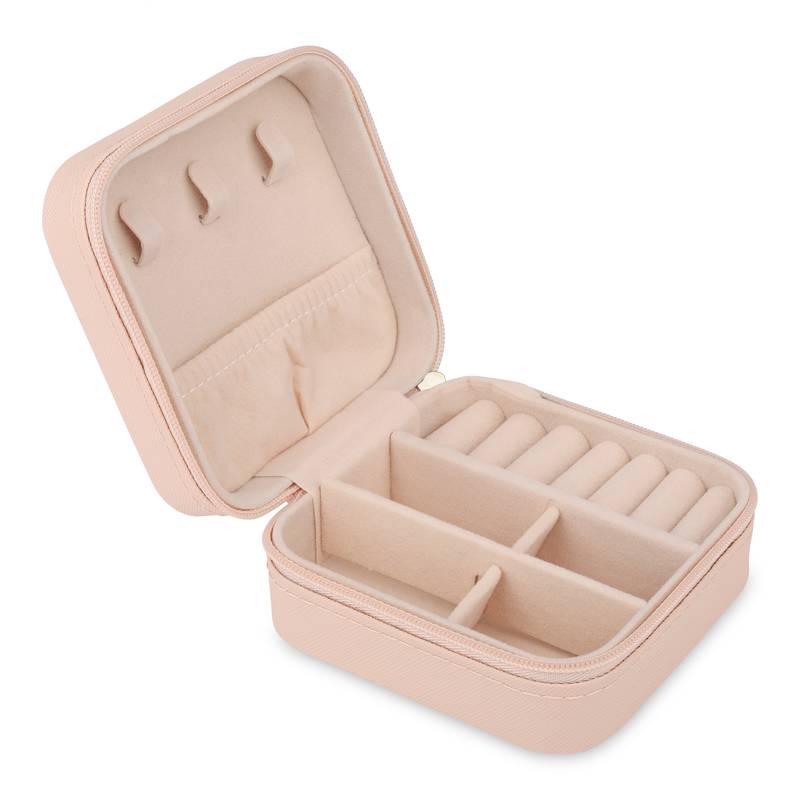 NFI essentials PU Leather Travel Jewellery Storage Box