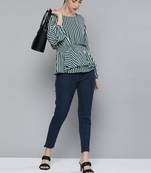 White printed georgette party-tops