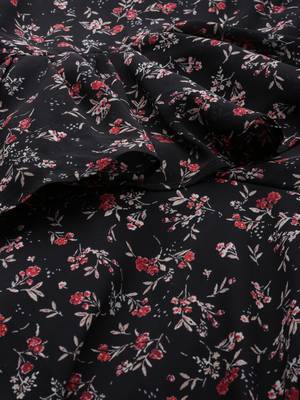 Black printed georgette short-dresses 5