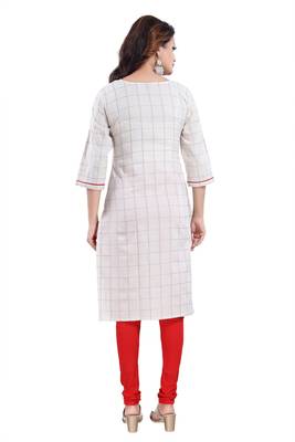 Cream embroidered cotton kurtas-and-kurtis 2