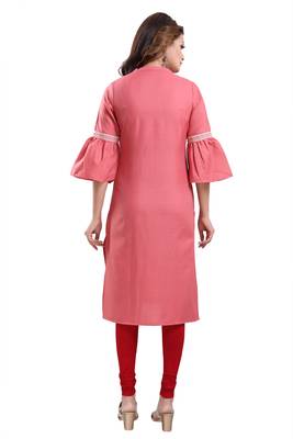 Pink printed cotton kurtas-and-kurtis 2