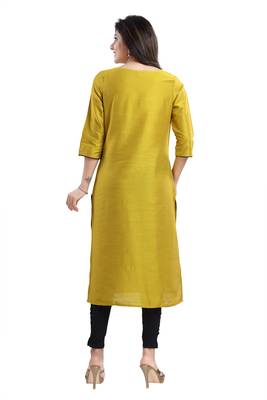 Green printed dupion silk kurtas-and-kurtis 2