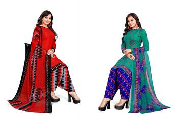 Multicolor printed crepe salwar 1