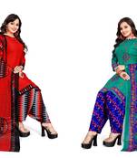 Multicolor printed crepe salwar