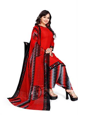 Multicolor printed crepe salwar 2