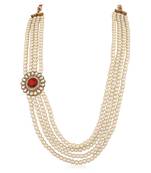 Grey pearl necklaces