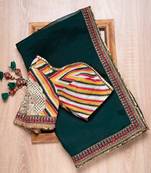 New Super Trending Designer Saree WORK Embroidery sequence With Dori Work 