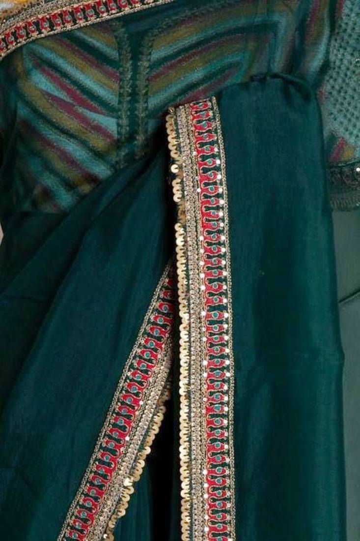 New Super Trending Designer Saree WORK Embroidery sequence With Dori Work 
